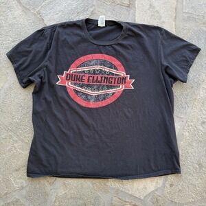 Duke Ellington T Shirt Mens 2XL Black‎ Graphic Print Short Sleeve Cotton